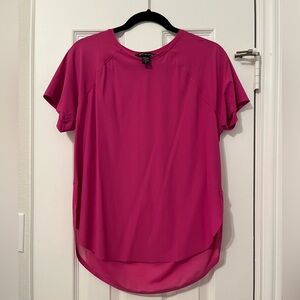Athleta pink short sleeve athleisure top